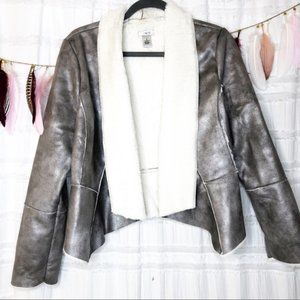 Cache | Metallic Cloth and Fleece Jacket